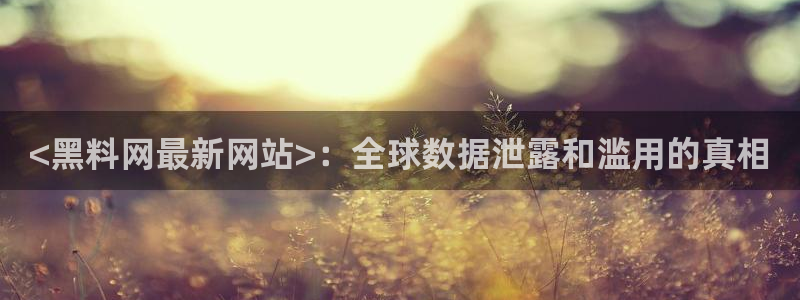 91 今日吃瓜 吃瓜首页：<黑料网最新网站>：全球数据泄露和滥用的真相